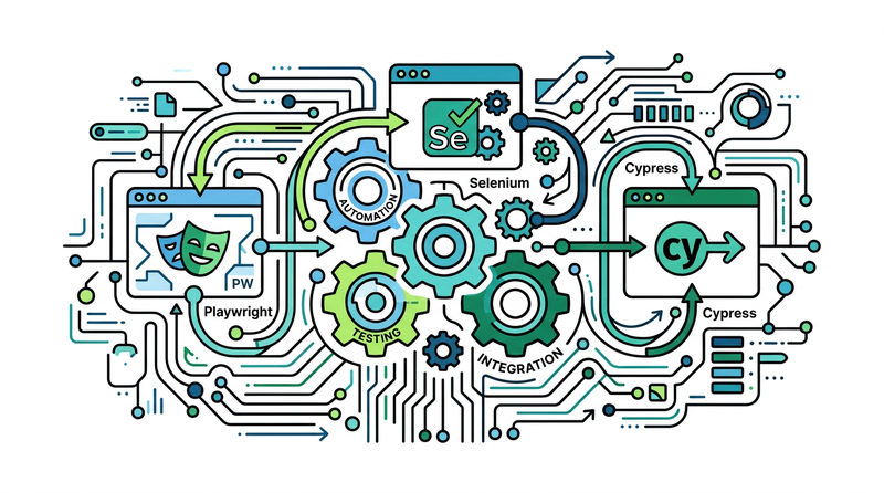 Comparativo visual do ecossistema de automação de testes: as principais diferenças e conexões entre Playwright, Selenium e Cypress